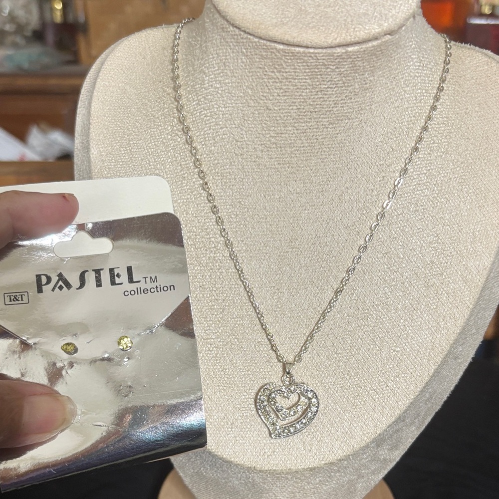 Pastels Silver Heart Necklace